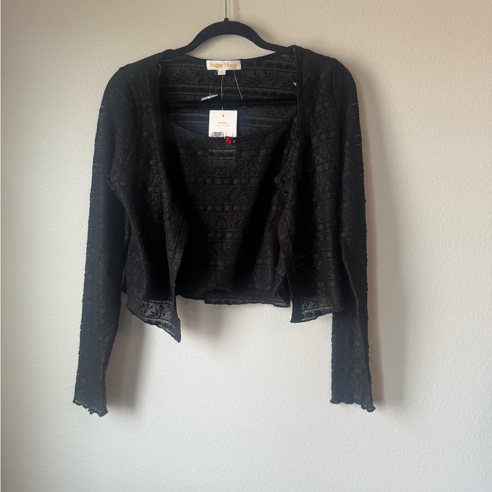 2 Piece Lace Cardigan and Cami Set NWT